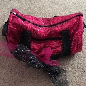 Pink sequenced duffel bag BRAND NEW!